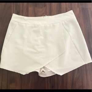 Small white Kaitlyn Asymmetrical Skort